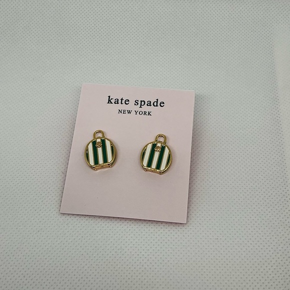Kate Spade Green and Gold Jewelry Earrings - Picture 1 of 2